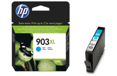 HP 903XL Cyan Ink Cartridge.